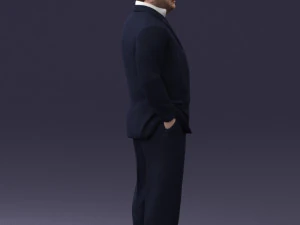 000271 Middle-Aged Man in Suit 0614 3D Model