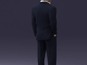 000271 Middle-Aged Man in Suit 0614 3D Model