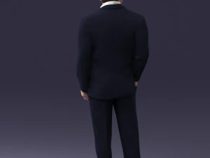 000271 Middle-Aged Man in Suit 0614 3D Model