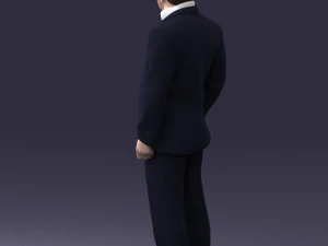 000271 Middle-Aged Man in Suit 0614 3D Model