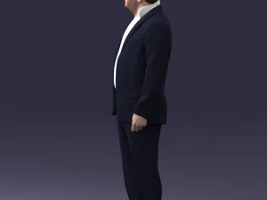 000271 Middle-Aged Man in Suit 0614 3D Model