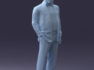 000271 Middle-Aged Man in Suit 0614 3D Model