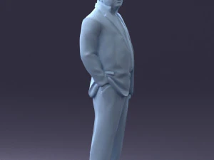 000271 Middle-Aged Man in Suit 0614 3D Model