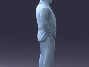 000271 Middle-Aged Man in Suit 0614 3D Model