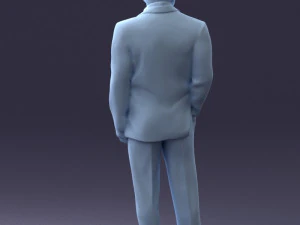 000271 Middle-Aged Man in Suit 0614 3D Model