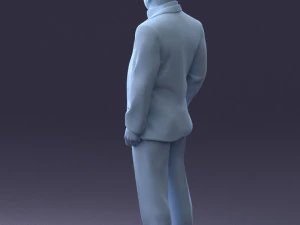 000271 Middle-Aged Man in Suit 0614 3D Model
