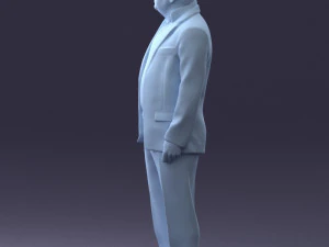 000271 Middle-Aged Man in Suit 0614 3D Model