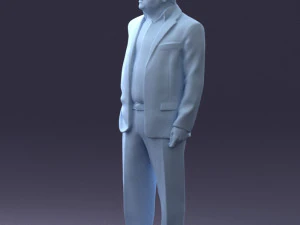 000271 Middle-Aged Man in Suit 0614 3D Model