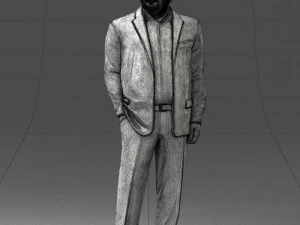 000271 Middle-Aged Man in Suit 0614 3D Model