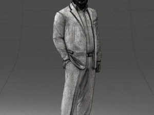 000271 Middle-Aged Man in Suit 0614 3D Model