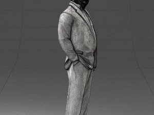 000271 Middle-Aged Man in Suit 0614 3D Model