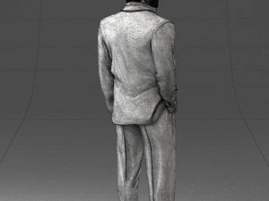 000271 Middle-Aged Man in Suit 0614 3D Model
