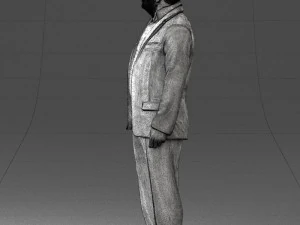 000271 Middle-Aged Man in Suit 0614 3D Model