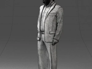 000271 Middle-Aged Man in Suit 0614 3D Model