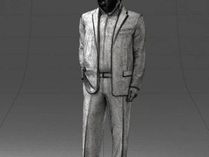 000271 Middle-Aged Man in Suit 0614 3D Model