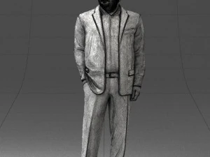 000271 Middle-Aged Man in Suit 0614 3D Model