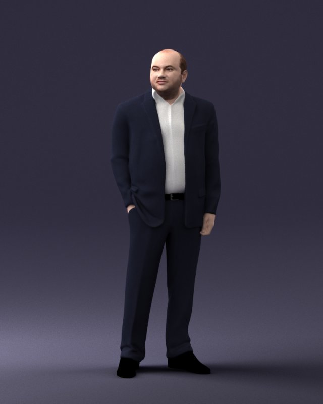 businessman 0614 3d print ready 3Dプリントモデル .c4d .max .obj .3ds .fbx .stl .blend 