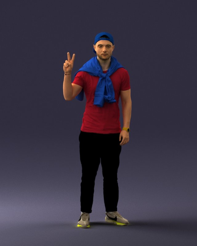 man posed 0619-1 3Dモデル .c4d .max .obj .3ds .fbx .stl .blend 