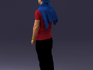 000273 Young Man in Casual Outfit Making Peace Sign 0619 3dp 3D Print Model