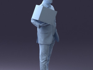 man with box 0627 3d print ready Modelo de Impressão 3D