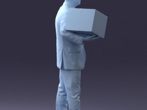 man with box 0627 3d print ready Modelo de Impressão 3D