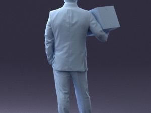 man with box 0627 3d print ready Modelo de Impressão 3D