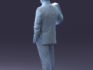 man with box 0627 3d print ready Modelo de Impressão 3D