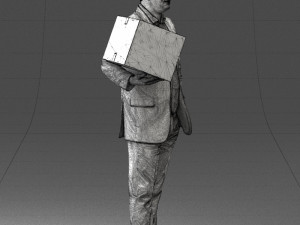 man with box 0627 3d print ready Modelo de Impressão 3D