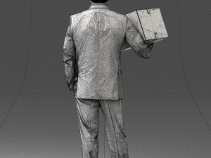 man with box 0627 3d print ready Modelo de Impressão 3D