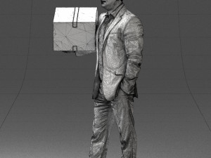 man with box 0627 3d print ready Modelo de Impressão 3D