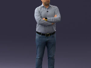 000276 Male Model in Casual Outfit Arms Crossed Pose 0701 3dp 3D Print Model
