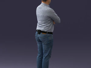 000276 Male Model in Casual Outfit Arms Crossed Pose 0701 3dp 3D Print Model