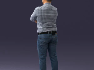 000276 Male Model in Casual Outfit Arms Crossed Pose 0701 3dp 3D Print Model