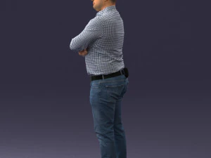 000276 Male Model in Casual Outfit Arms Crossed Pose 0701 3dp 3D Print Model