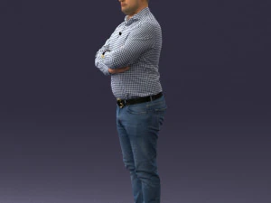 000276 Male Model in Casual Outfit Arms Crossed Pose 0701 3dp 3D Print Model