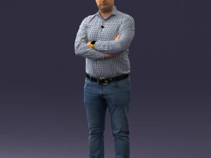 000276 Male Model in Casual Outfit Arms Crossed Pose 0701 3dp 3D Print Model