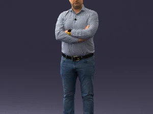 000276 Male Model in Casual Outfit Arms Crossed Pose 0701 3dp 3D Print Model