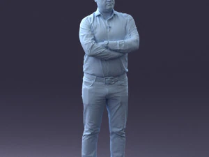 000276 Male Model in Casual Outfit Arms Crossed Pose 0701 3dp 3D Print Model