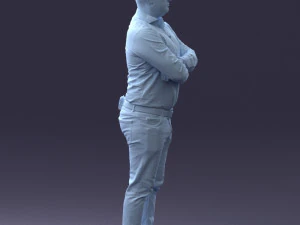 000276 Male Model in Casual Outfit Arms Crossed Pose 0701 3dp 3D Print Model