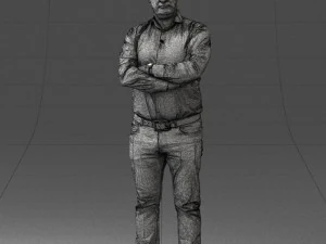 000276 Male Model in Casual Outfit Arms Crossed Pose 0701 3dp 3D Print Model
