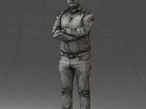 000276 Male Model in Casual Outfit Arms Crossed Pose 0701 3dp 3D Print Model