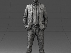 man in suit 0809-1 3D 模型