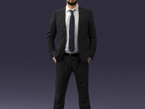 man in suit 0809-1 3d print ready 3D 打印模型