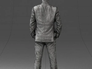000284 Bald Man in Suit Realistic Business Character 0809 3dp 3D Print Model