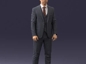 000287 Biznesmen w garniturze &ndash; profesjonalny męski charakter 0904 Model 3D