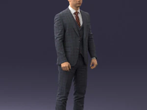 000287 Biznesmen w garniturze &ndash; profesjonalny męski charakter 0904 Model 3D