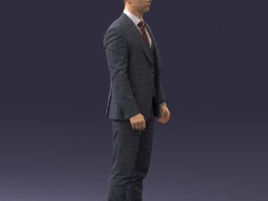 000287 Biznesmen w garniturze &ndash; profesjonalny męski charakter 0904 Model 3D