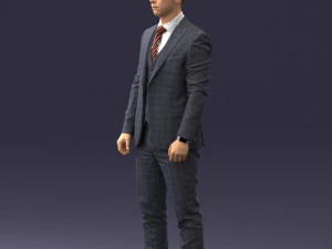 000287 Biznesmen w garniturze &ndash; profesjonalny męski charakter 0904 Model 3D