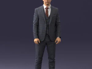 000287 Biznesmen w garniturze &ndash; profesjonalny męski charakter 0904 Model 3D