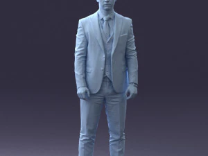 000287 Biznesmen w garniturze &ndash; profesjonalny męski charakter 0904 Model 3D